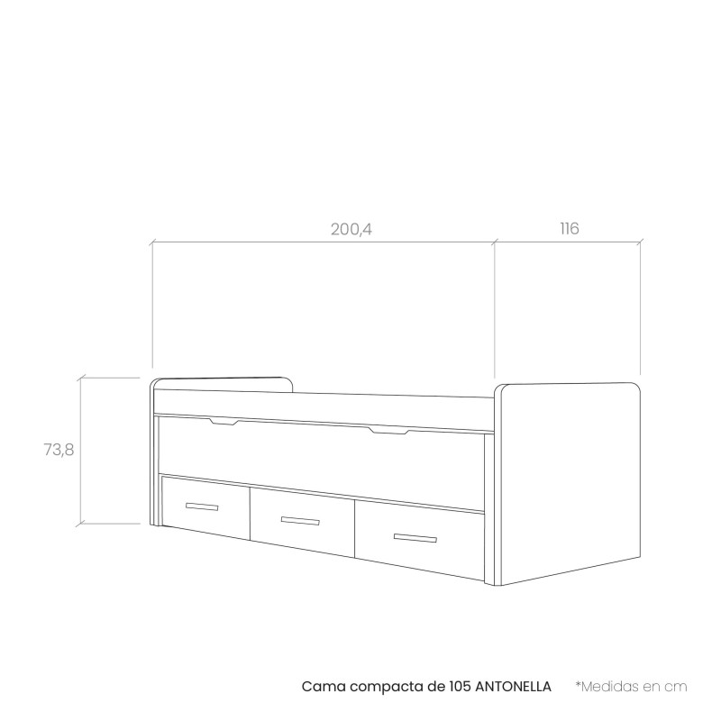 Cama compacta de 105 ANTONELLA
