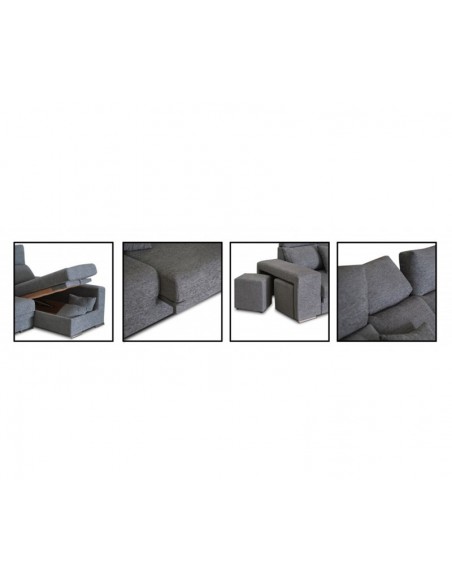 Chaise longue con arcón elevable SAVONA