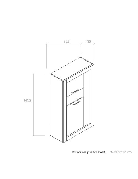 Vitrina tres puertas DALIA