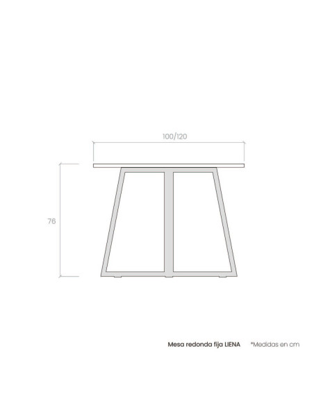 Mesa de comedor redonda fija LIENA