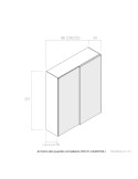 Armario dos puertas correderas 227 cm VALENTINA I