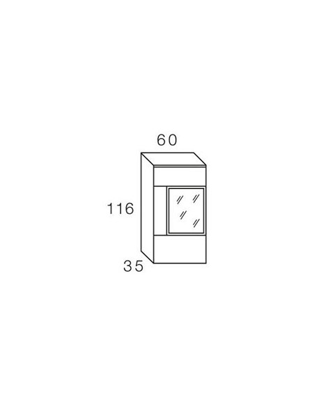 Vitrina suelo 116x60 cm DANIELA