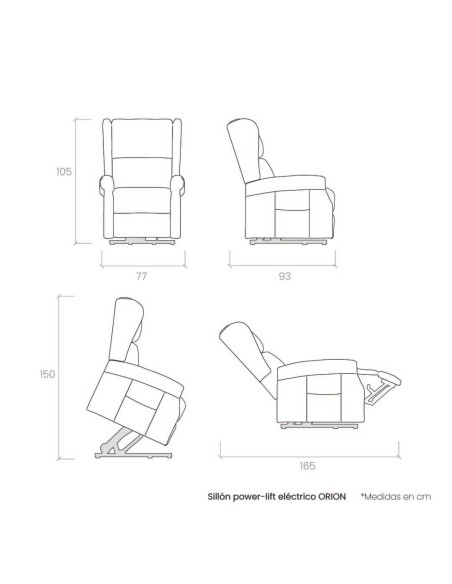 Sillón power-lift eléctrico ORION