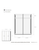 Armario cuatro puertas batientes altura 220 VERA