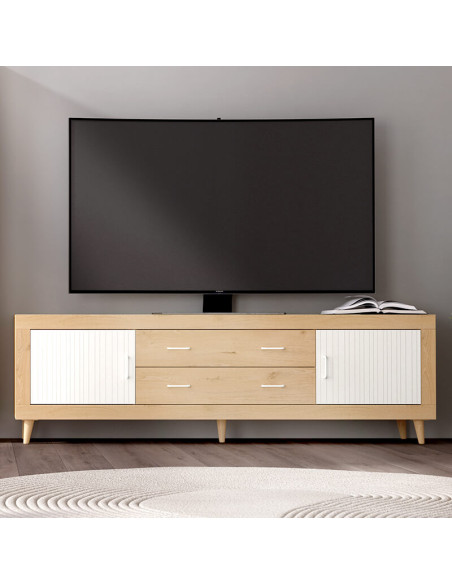 Mueble TV dos cajones y dos puertas 200 cm ROMA