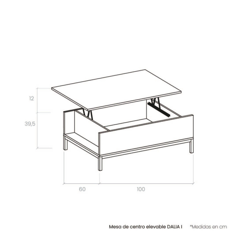 Mesa de centro elevable DALIA I
