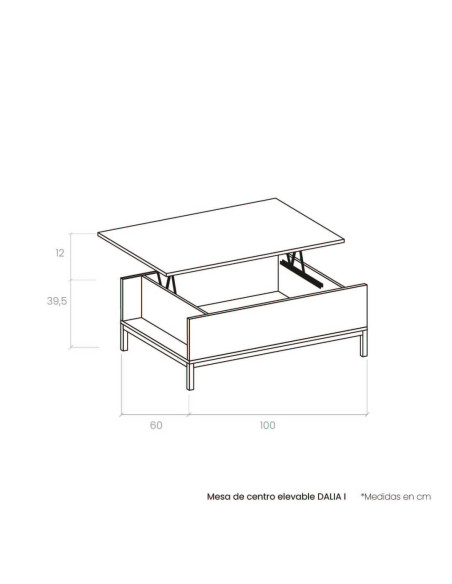 Mesa de centro elevable DALIA I