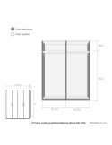 Armario cuatro puertas batientes altura 240 VERA