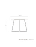 Mesa de comedor redonda fija LIENA