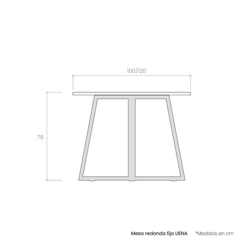 Mesa de comedor redonda fija LIENA