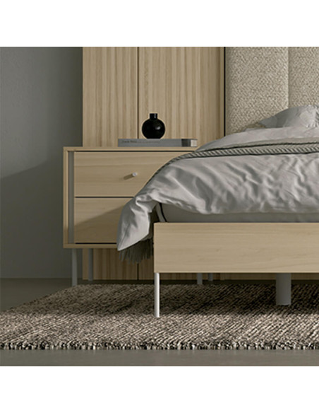 Mesita de noche dos cajones VERA I