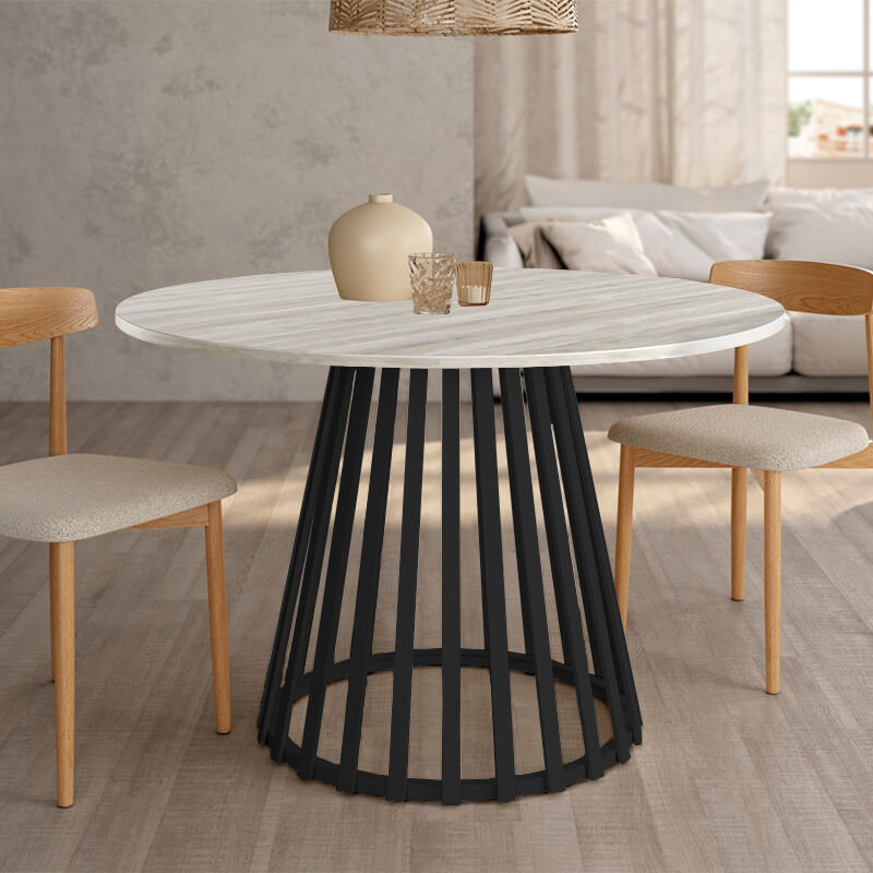 Mesa de comedor redonda fija GAIA
