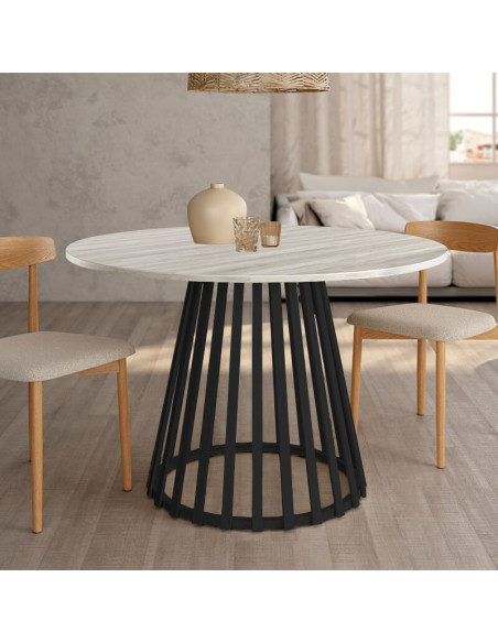 Mesa de comedor redonda fija GAIA