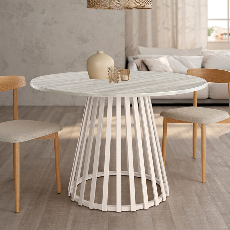 Mesa de comedor redonda fija GAIA