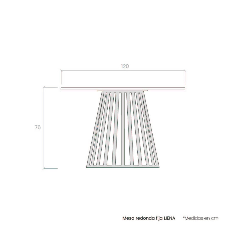Mesa de comedor redonda fija GAIA