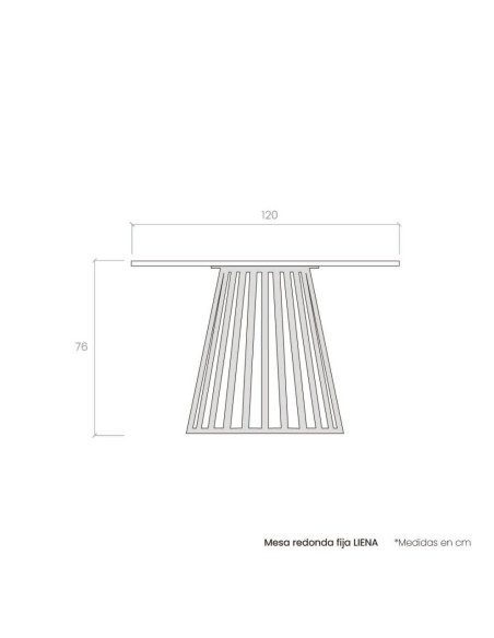 Mesa de comedor redonda fija GAIA