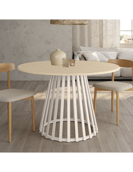 Mesa de comedor redonda fija GAIA