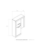 Vitrina tres puertas apilada DALIA