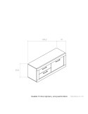 Mueble TV dos cajones y una puerta DALIA