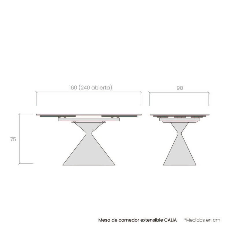 Mesa de comedor extensible CALIA