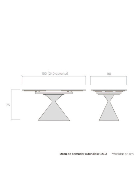 Mesa de comedor extensible CALIA
