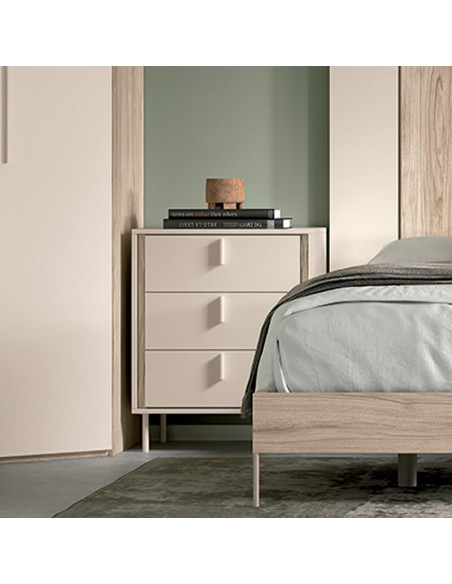 Mesita de noche tres cajones VERA I