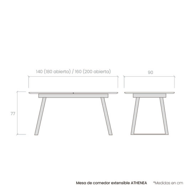 Mesa de comedor extensible ATHENEA