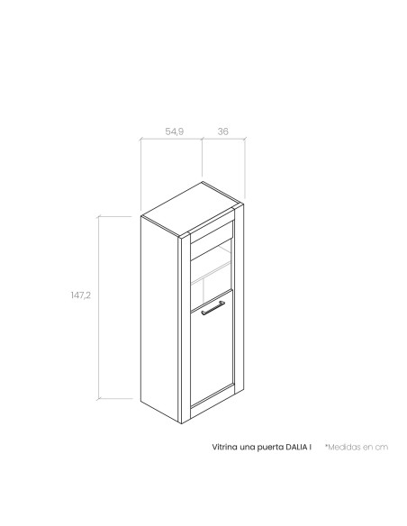 Vitrina una puerta DALIA I