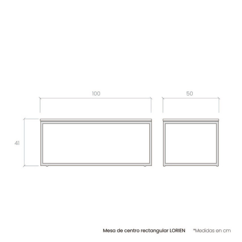 Mesa de centro rectangular LORIEN