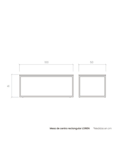 Mesa de centro rectangular LORIEN