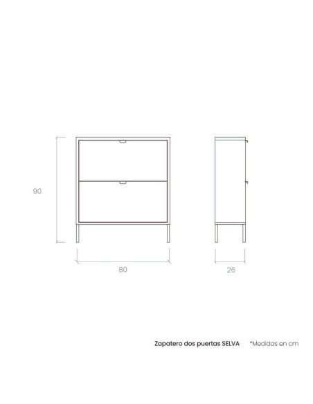 Zapatero dos puertas SELVA