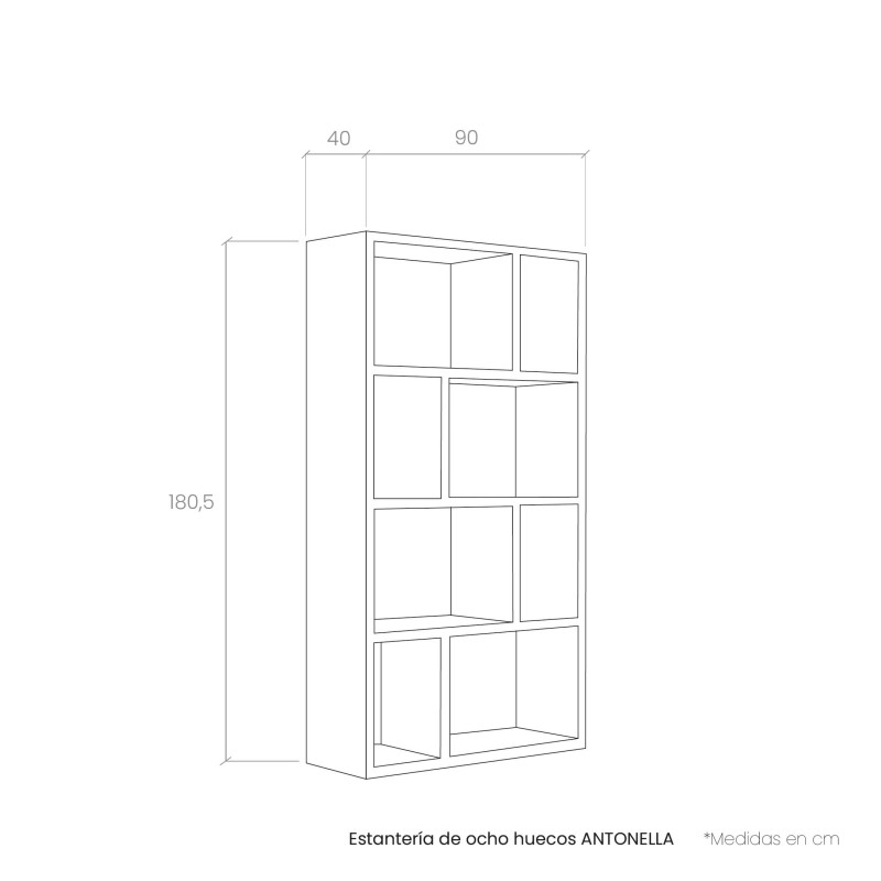 Estantería de ocho huecos ANTONELLA