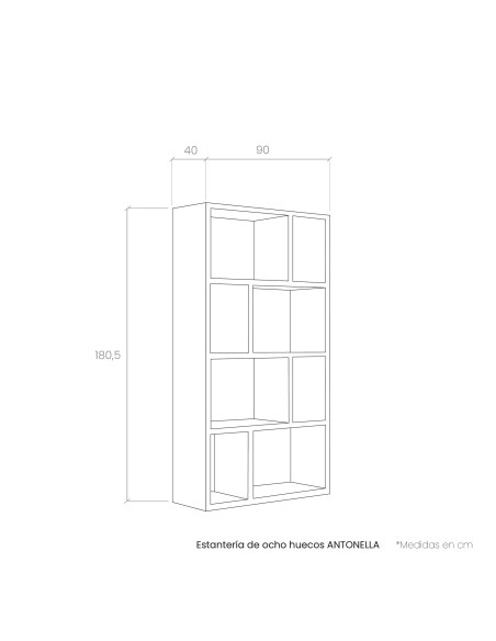 Estantería de ocho huecos ANTONELLA