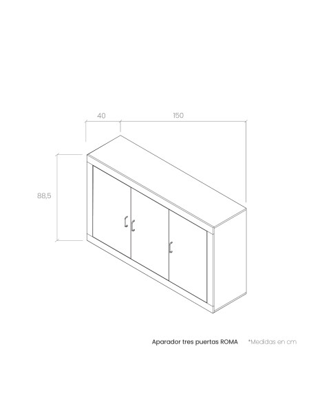 Aparador tres puertas ROMA