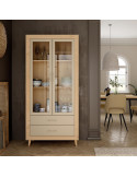 Vitrina dos puertas y dos cajones ROMA