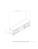 Mueble TV dos puertas y dos huecos MARCO