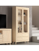 Vitrina dos puertas y dos cajones ROMA
