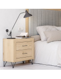 Mesita de noche dos cajones VIENA