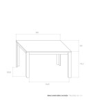 Mesa comedor rectangular extensible DANIELA