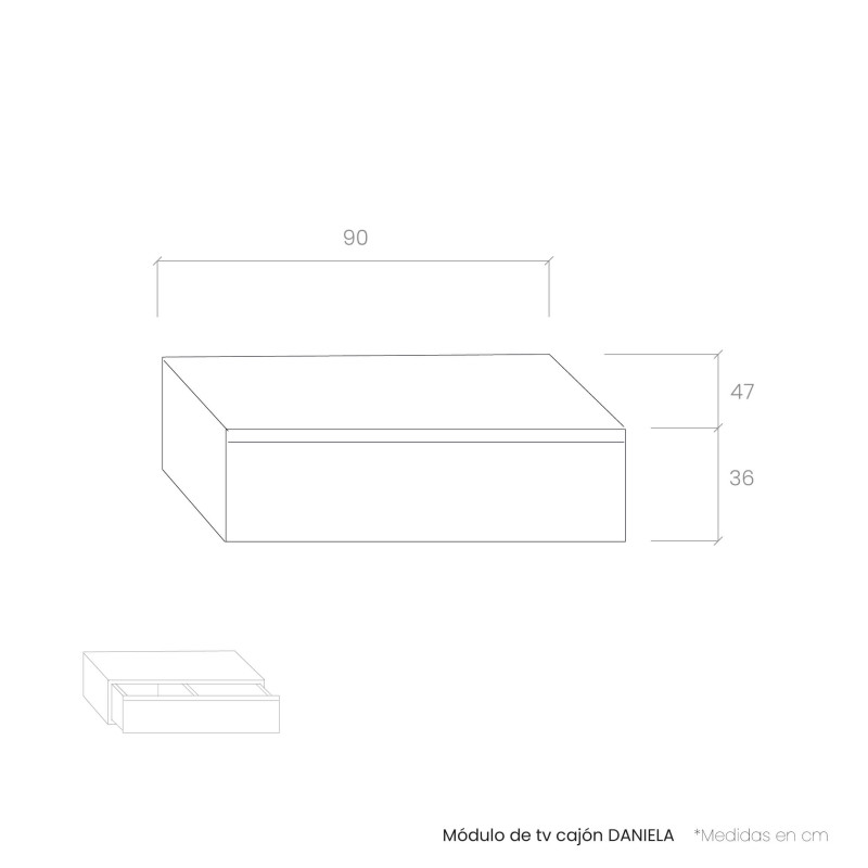 Modulo de TV con cajón DANIELA
