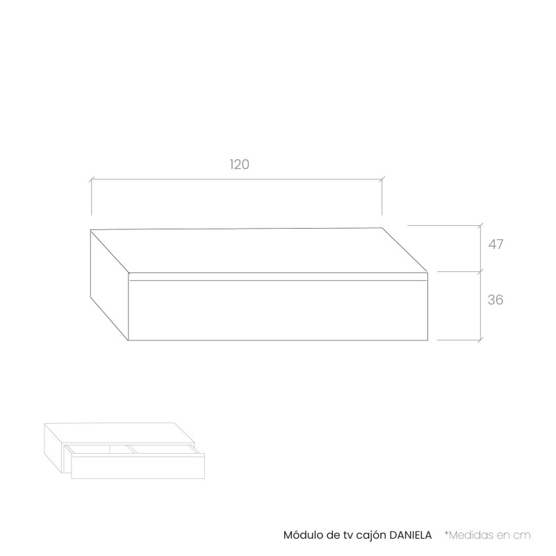 Modulo de TV con cajón DANIELA