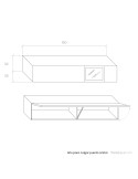 Alto para colgar puerta cristal DANIELA