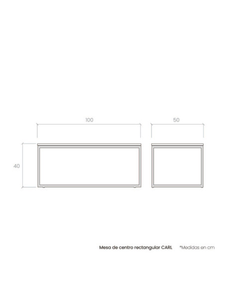 Mesa de centro rectangular CARL