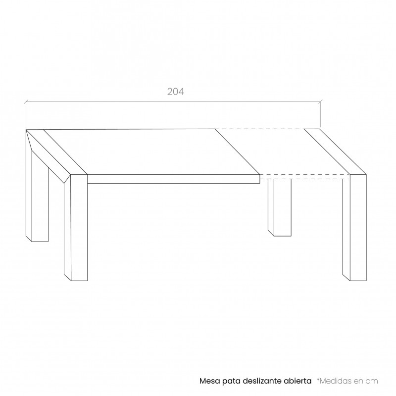 Mesa comedor rectangular extensible portería...