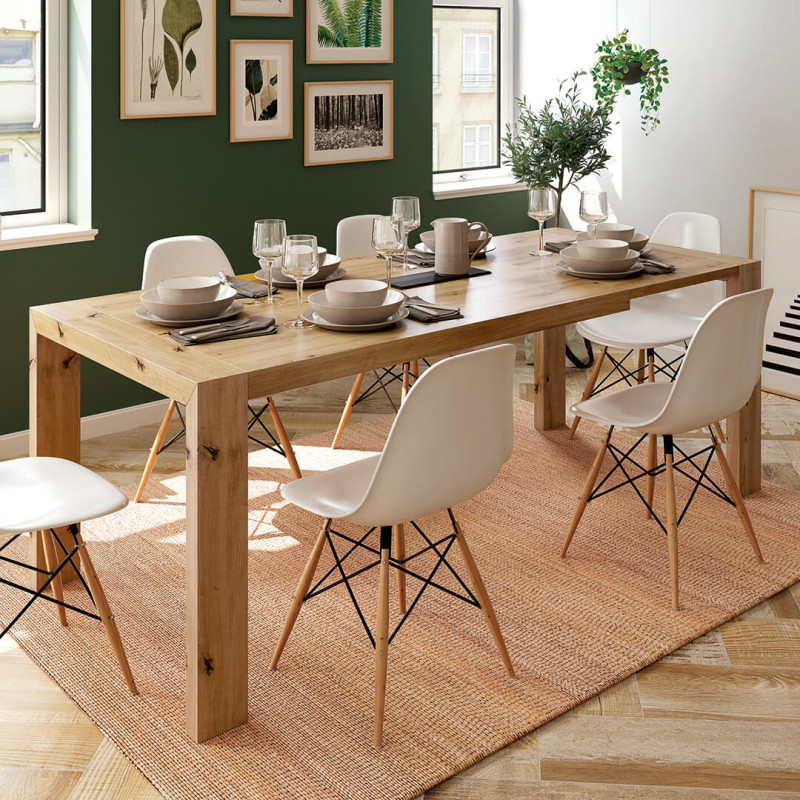 Mesa comedor rectangular extensible portería...