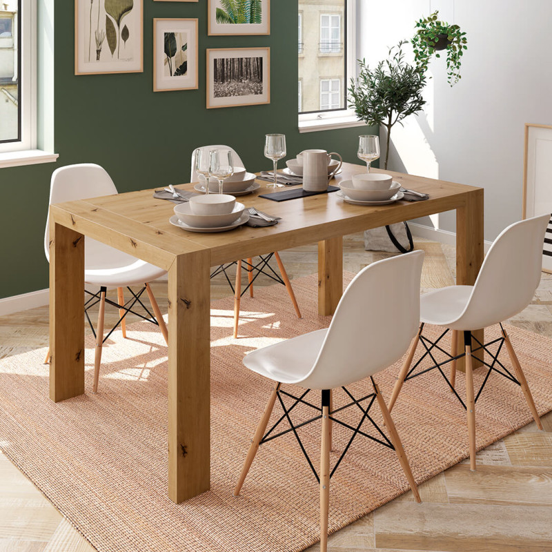 Mesa comedor rectangular extensible portería...