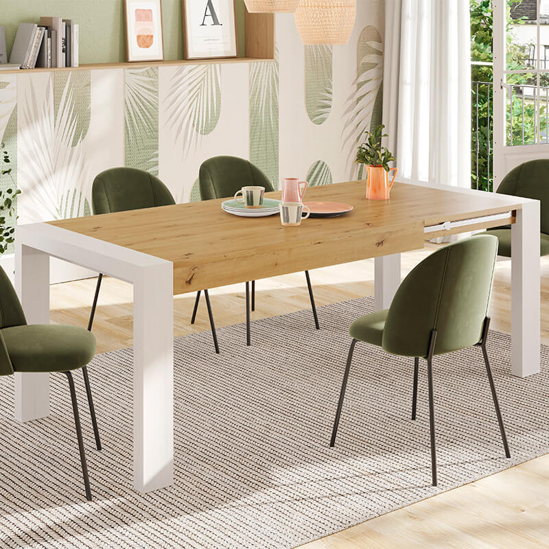 Mesa comedor rectangular extensible portería...