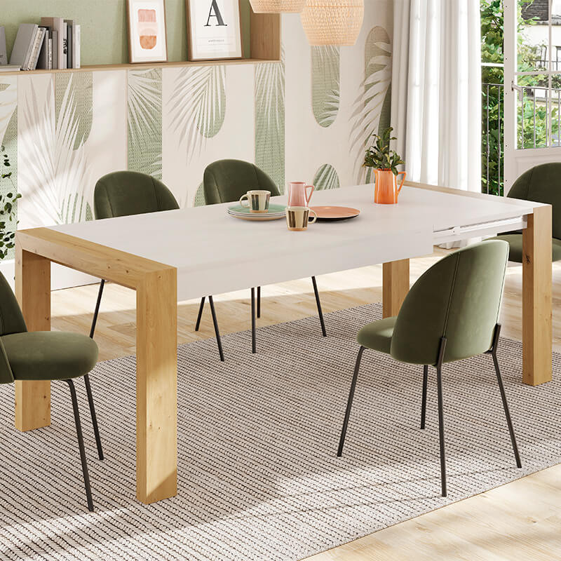 Mesa comedor rectangular extensible portería...