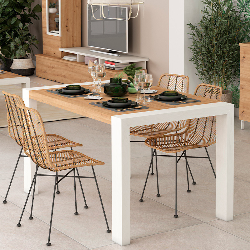 Mesa comedor rectangular extensible portería...