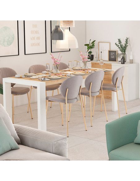 Mesa comedor rectangular extensible portería deslizante DANIELA
